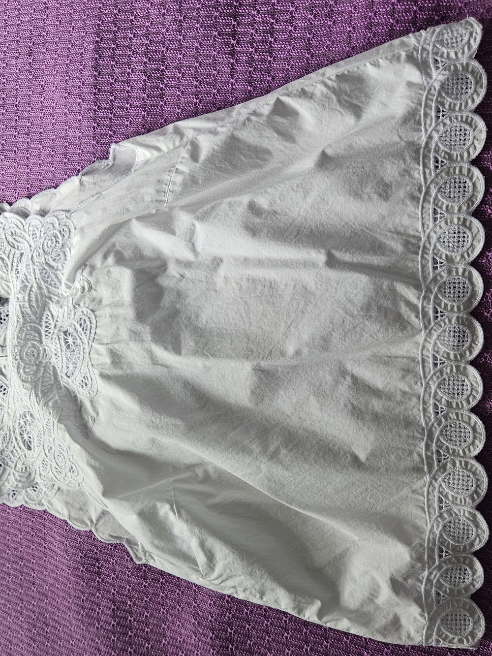 Madewell White Lace-Trim Slip
